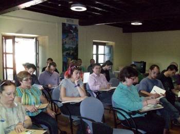 Participantes del curso de agricultura ecológica en Allariz. (Foto: )