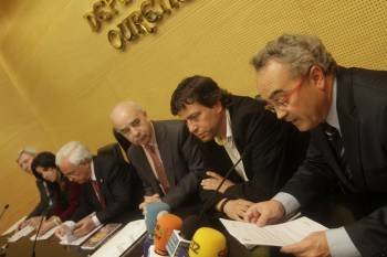 De la Rúa, Varela, Ocampo, Baltar, Pérez y Rubín, durante la presentación?de la prueba. (Foto: MIGUEL ÁNGEL)