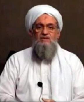 Captura de una emisión de la televisión Al Arabiya que muestra a Ayman al Zawahiri. Foto: EFE