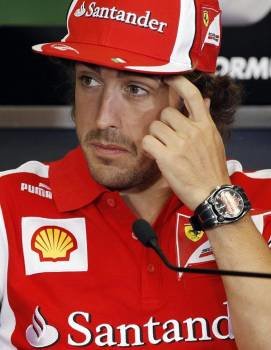 El piloto de Ferrari Fernando Alonso, durante la rueda de prensa ofrecida hoy en el circuito urbano de Valencia. Foto: EFE