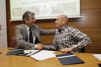 Francisco Rodríguez García y Anxo Antón Queiruga ayer en la sede de la CEO. (Foto: MIGUEL ÁNGEL)