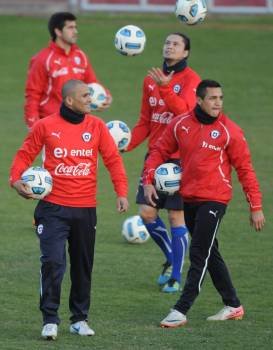 Alexis Sánchez, derecha, con la selección de Chile.? (Foto: w. moreno)