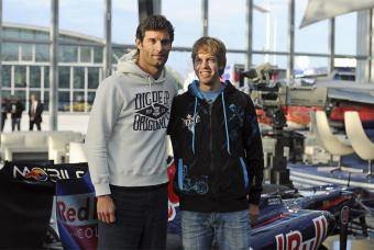 Mark Webber y Sebastian Vettel. (Foto: EFE)