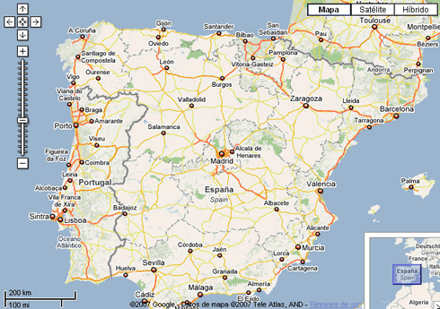 Mapa de España (Foto: google maps)