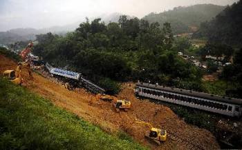 Vista general de un accidente de tren anterior en China.  (Foto: Archivo EFE)