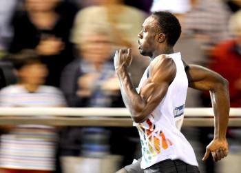 Usain Bolt, en una carrera.  (Foto: n. larsson)