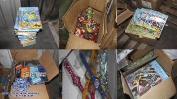 La Policía ha intervenido cerca de 300.000 artículos infantiles falsificados de series infantiles en una nave industrial de Fuenlabrada (Madrid) que se vendían al por mayor sin cumplir las garantías de seguridad necesarias. Las imitaciones son juguetes de