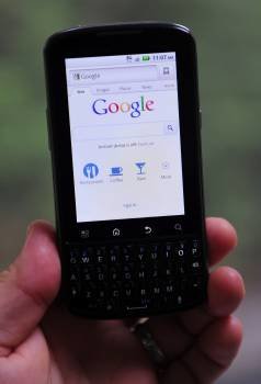 Un Motorola que funciona con un sistema operativo Android de Google.