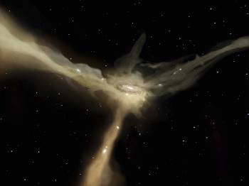 En la fotografía se osberva la formación de estrellas en una galaxia. (Foto: ESA)