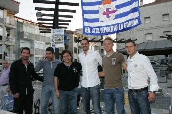 Aníbal Pereira, Ramón Dacosta, Varela, Borja Fernández y Diego Seoane. (Foto: MARCOS ATRIO)