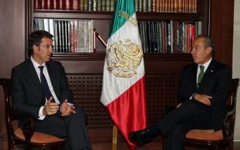 El presidente de la Xunta, con el de México, Felipe Calderón.