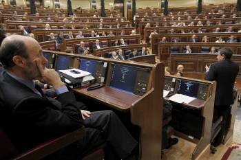 La última sesión de control al Ejecutivo de la legislatura, que tuvo lugar el día 21 en el pleno del Congreso. (Foto: CHEMA MOYA)