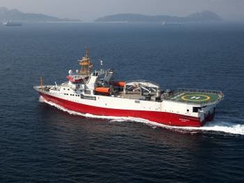 El 'Polar Duchess' -último barco que tiene Vulcano-, ayer haciendo pruebas. Se entregará a mediados de mes.