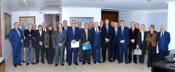 El consejo de Novacaixagalicia, en su primera reunión de diciembre de 2010, al culminar la fusión de las cajas gallegas.
