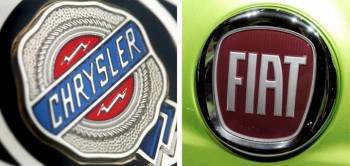 Logotipos de las marcas Fiat y Chrysler (Foto: EFE)