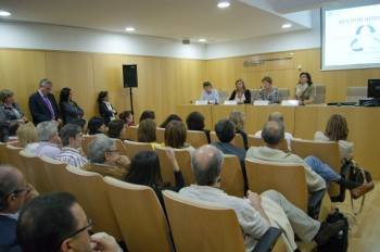 Guillermina Agulla, Eloína Núñez, Rocio Mosquera y María Jesús Magadán, en la reunión de Ourense.