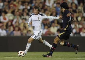 David Beckham en un partido con Los Ángeles Galaxy.  (Foto: Archivo EFE)