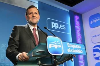 El líder del PP, Mariano Rajoy, tras valorar el comunicado de ETA (Foto: KIKO HUESCA)