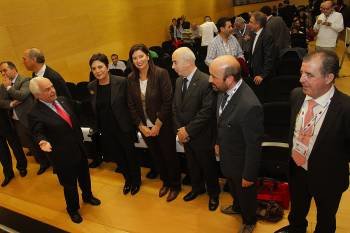 José Luis Baltar, Mercedes Gallizo, Marga Martín, Camilo Ocampo, Ventura Ferrer y Antonio López. (Foto: MIGUEL ÁNGEL)