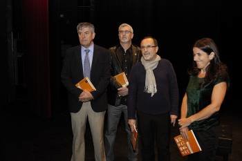 Anxo Quintanilla, Antonio Mourelos, Nani García e Isabel Pérez. (Foto: MIGUEL ÁNGEL)