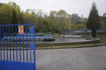 Instalaciones de la estación depuradora del río Arenteiro, que gestiona Aquagest. (Foto: MARTIÑO PINAL)