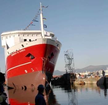 El buque oceanográfico Sarmiento de Gamboa, en Vigo. (Foto: ARCHIVO)