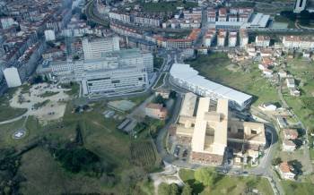 Vista aérea del Complexo Hospitalario Universitario de Ourense.