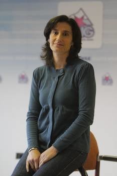 Susana García na sede do BNG