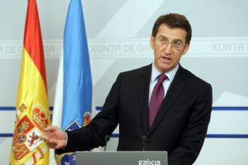 Núñez Feijóo, en la rueda de prensa posterior a la reunión del Consello de la Xunta. (Foto: .P.)