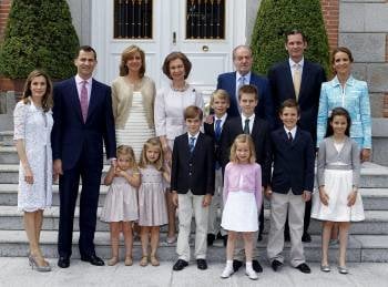 La composición actual de la Familia Real, que podría variar en un futuro no muy lejano. (Foto: BORJA)