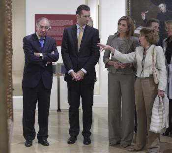 Los duques de Palma durante una exposición celebrada en Zaragoza. (Foto: JOSÉ MIGUEL MARCO)