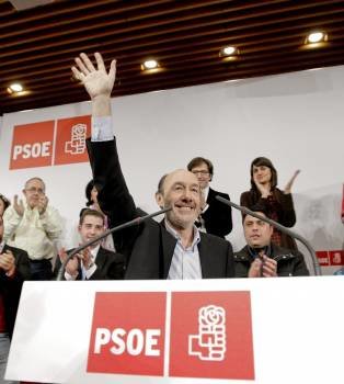 Pérez Rubalcaba, en el acto de presentación de su candidatura. (Foto: JUANJO MARTÍN)