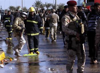 Lugar donde tuvo lugar el ataque suicida contra los peregrinos iraquíes. (Foto: EFE)