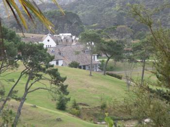 Vista de la mansión en la que residía el millonario Kim Schmitz en Nueva Zelanda.
