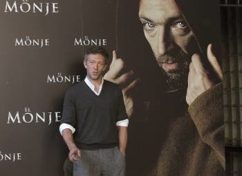 El actor francés Vincent Cassel durante la presentación de la película 'El monje'