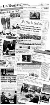 Algunas de las portadas de la prensa sobre Baltar