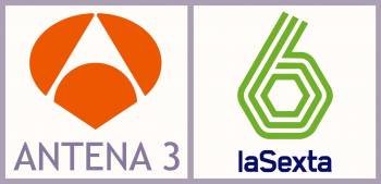 Logotipos de las empresas de comunicación Antena 3 y La Sexta, cuyos consejos de administración han aprobado la fusión de ambas sociedades (Foto: EFE)