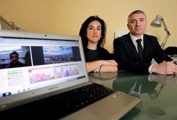 Maria Pocoví y Adolfo Lopez, responsables de Emotion Exprorer Lab y creadores del programa desarrollado por la empresa valenciana en la que trabajan (Foto: EFE)