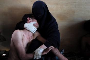 La fotografía premiada, símbolo de las convulsiones  de la Primavera Árabe. (Foto: SAMUEL ARANDA)