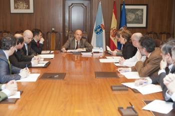 Manuel Baltar en la primera reunión del consello de dirección. (Foto: MARTIÑO PINAL)