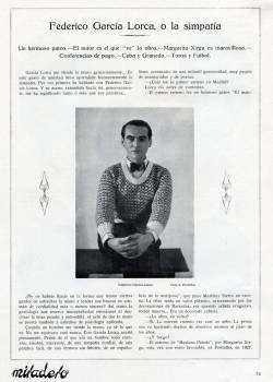 Página de la entrevista a Federico García Lorca (Foto: EFE)