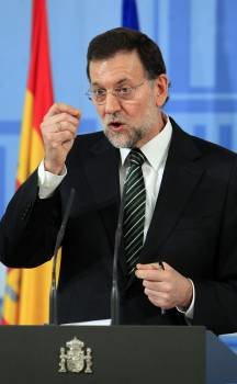 Rajoy, ayer en Moncloa. (Foto: GUSTAVO CUEVAS)