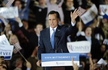 El candidato republicano, Mitt Romney, tras la celebración de la jornada del supermartes. (Foto: CJ GUNTHER)