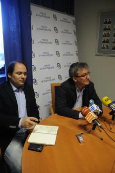 Enrique Barreiro y Jaime Cabeza, en la rueda de prensa. (Foto: MARTIÑO PINAL)