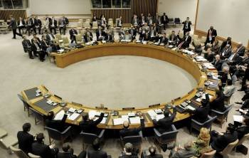 Los miembros del Consejo de Seguridad de la ONU, durante la última reunión sobre Siria. (Foto: JUSTIN LANE)