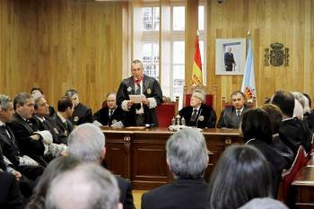 Varela Agrelo, durante su toma de posesión en la Audiencia de Lugo, el 18 de febrero de 2011. (Foto: J.M. CASTRO)