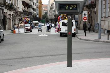 Temperatura que marcaba un termómetro del centro de la ciudad a las 15,30 horas de ayer (Foto: Jainer Barros)