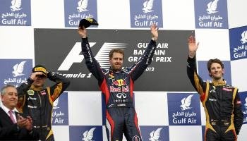  El piloto alemán de Fórmula Uno Sebastian Vettel (centro), de la escudería Red Bull (Foto: EFE)