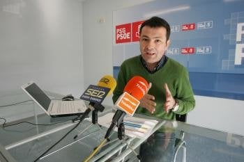 Pablo López Vidal, en una comparecencia en la sede del partido (Foto: M.Atrio)