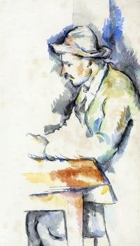 Fotografía facilitada por Christie's de la acuarela preparatoria de la serie 'Los jugadores de cartas', de Paul Cézanne.
